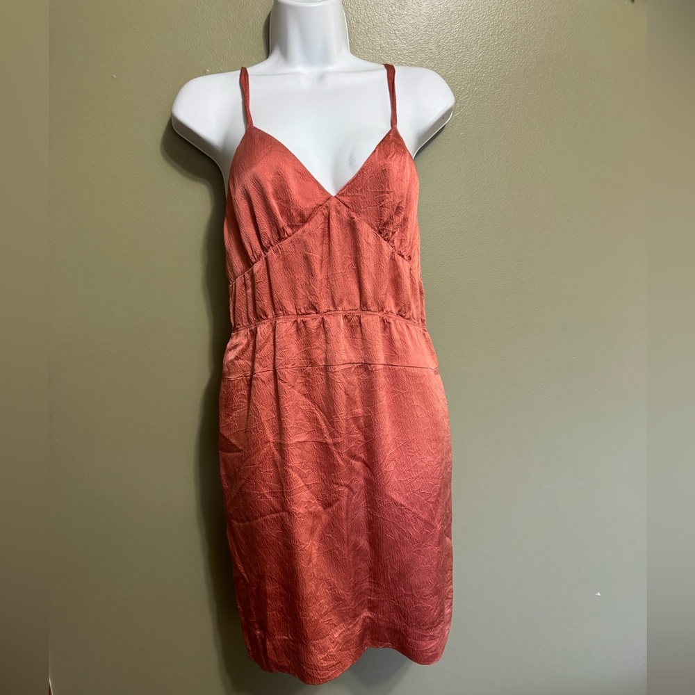 J Crew Peachmelon Silk Strappy Dress, Size 4